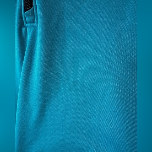 Women's Teal and Black Quarter-Zip Sweatshirt - Picture 10 of 12